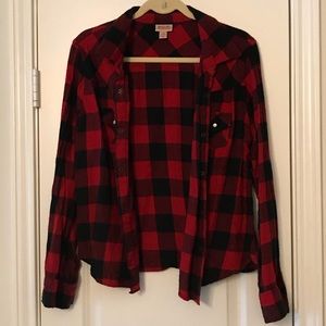 Black and Red plaid top